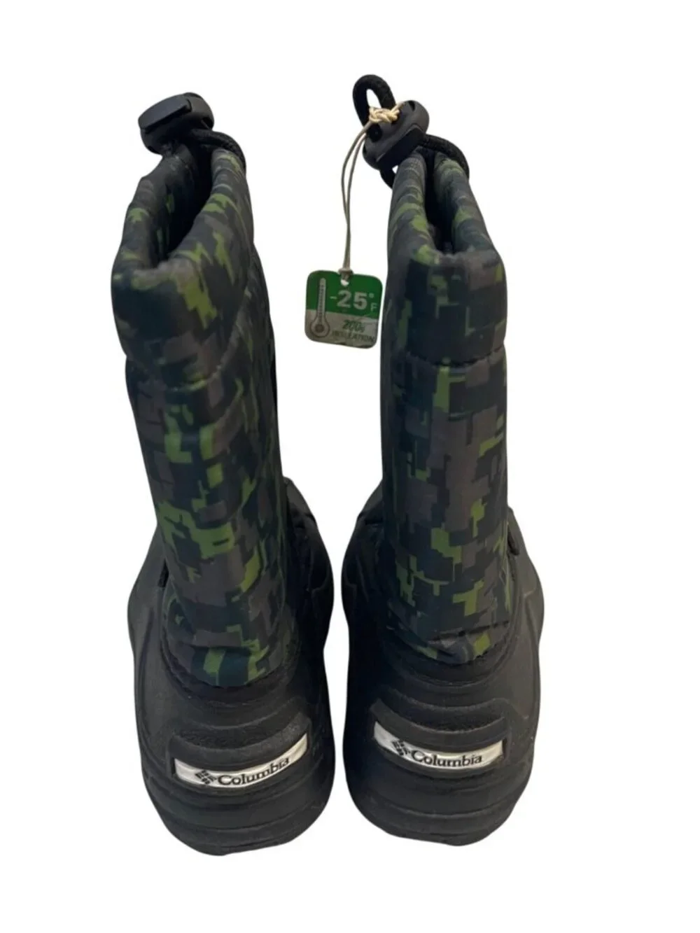 Columbia Powderbug Camo Snow Boots Boys Size 8 Little Kids